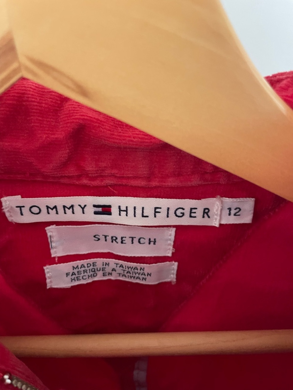 Tommy Hilfiger Red Bomber Zip Up Jacket - Picture 6 of 7